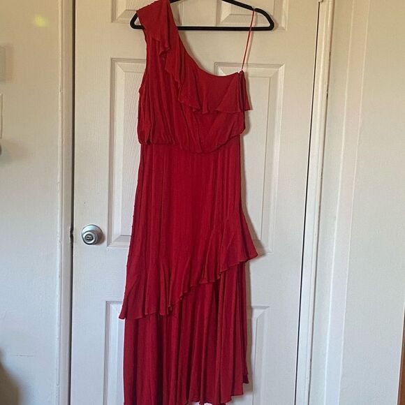 WAYF Red Ruffle Dress - Picture 4 of 14